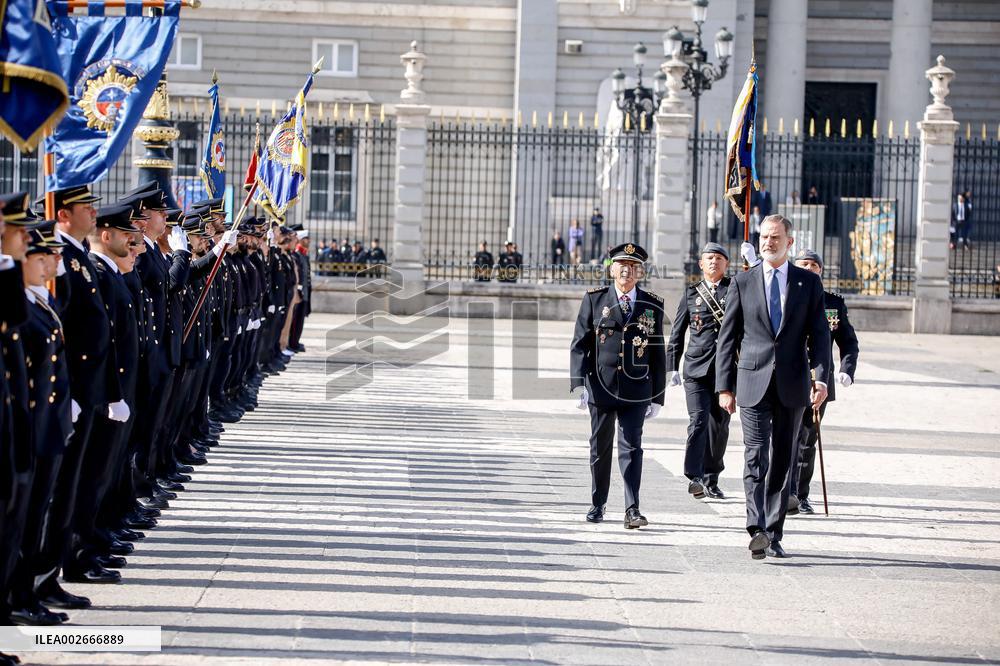 Royals At Preside Over The Bicentenary Of The National Police - Madrid