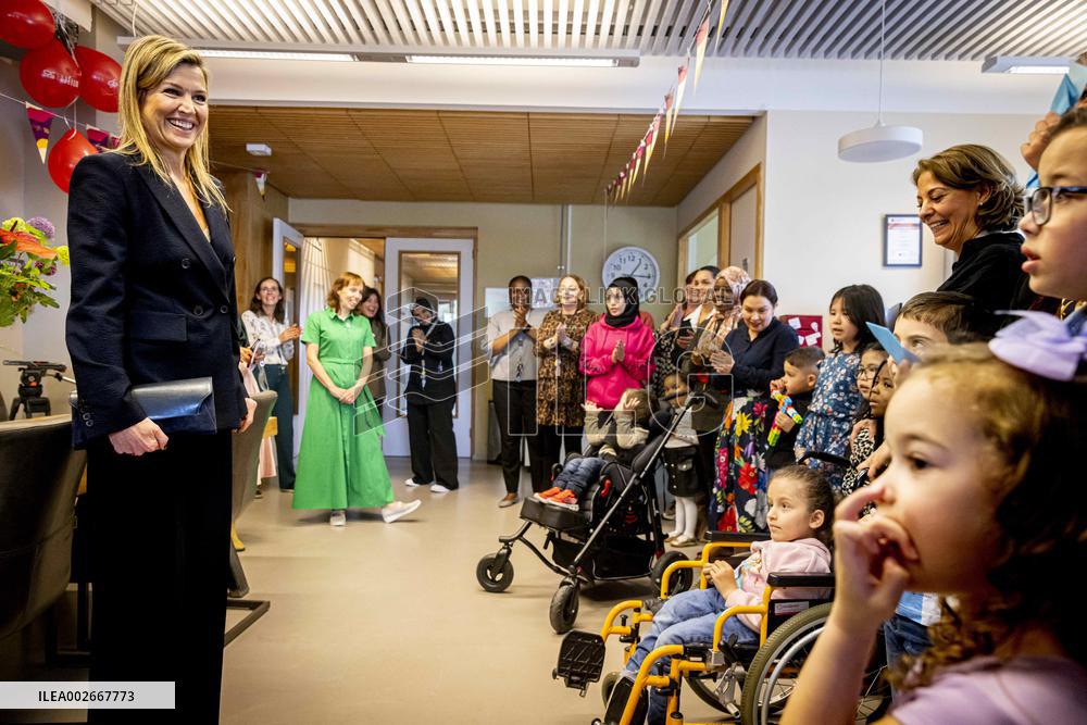 Queen Maxima Visit To The Oranje Huis - Almere