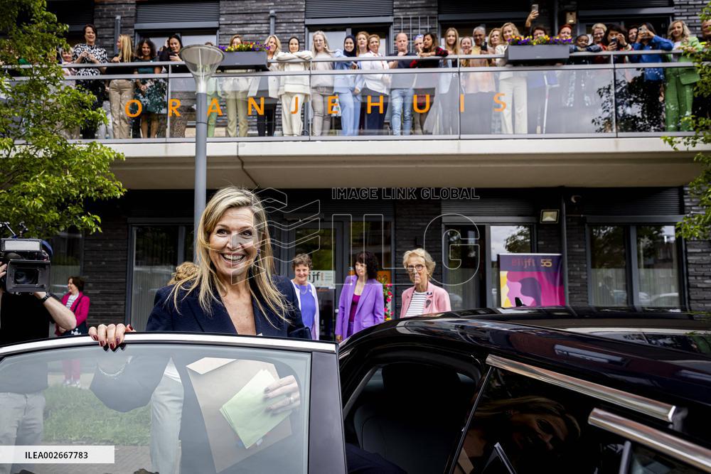 Queen Maxima Visit To The Oranje Huis - Almere