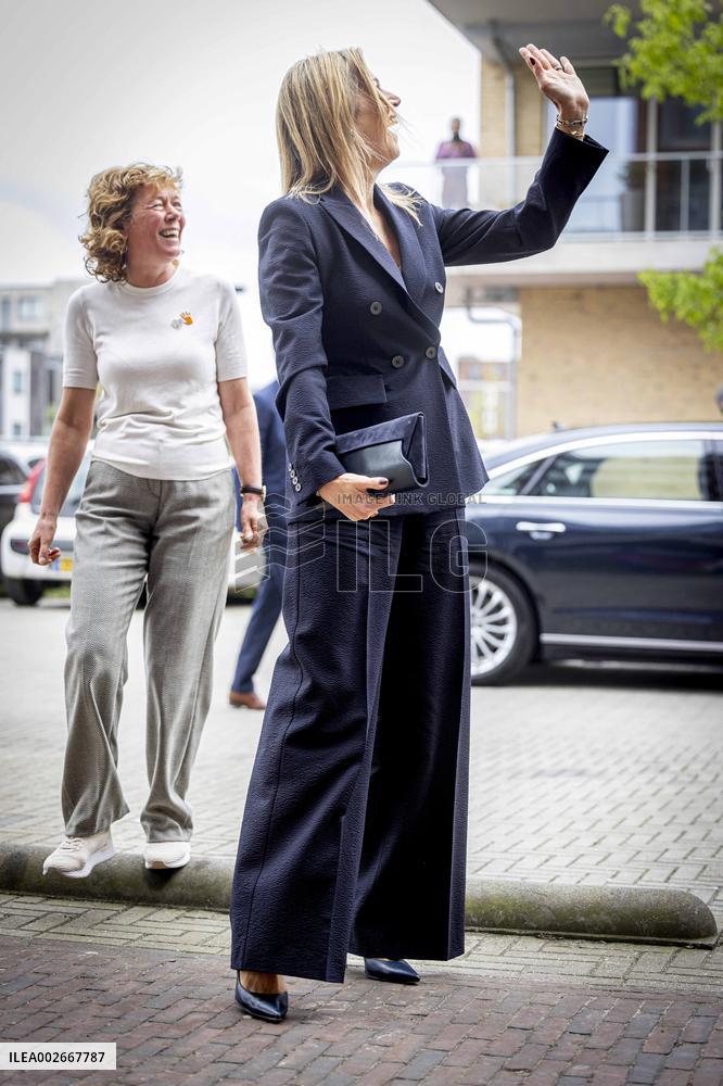 Queen Maxima Visit To The Oranje Huis - Almere