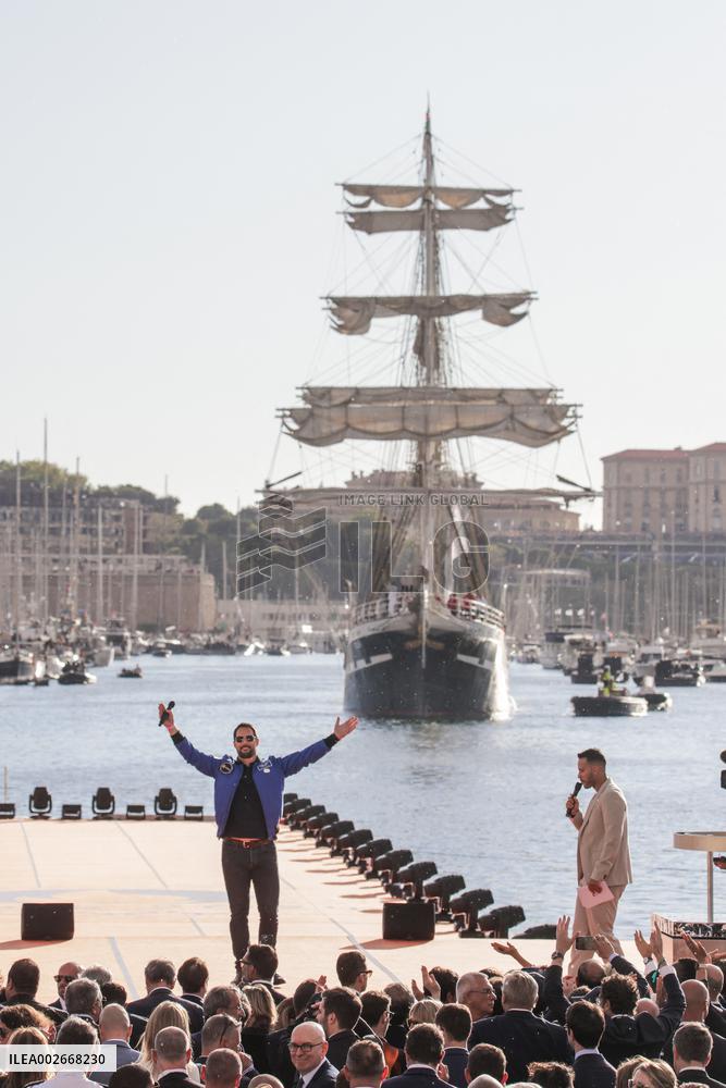Arrival Of The Olympic Flame In Marseille