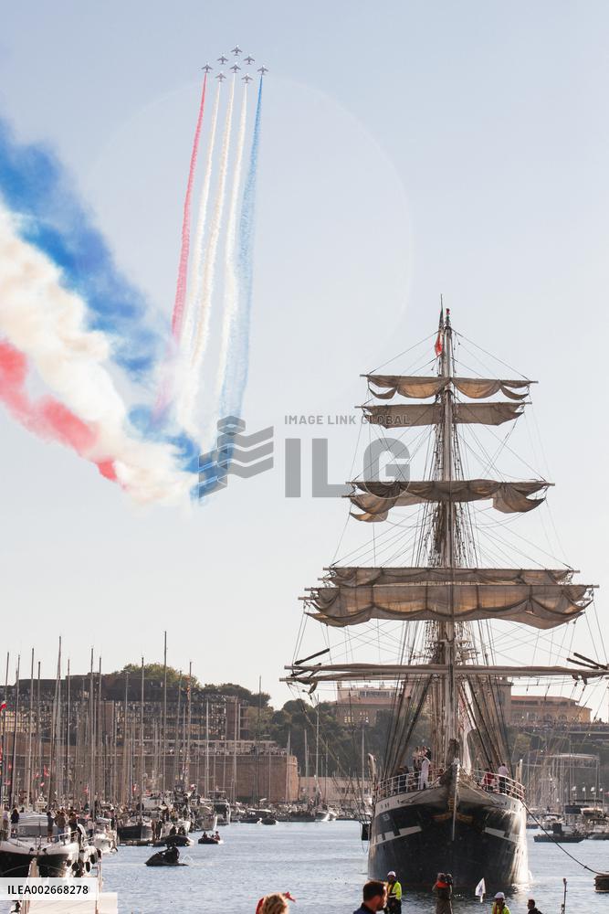 Arrival Of The Olympic Flame In Marseille