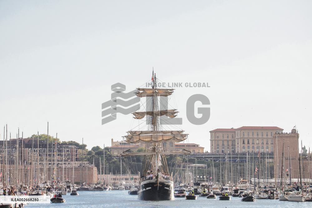 Arrival Of The Olympic Flame In Marseille