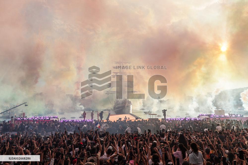 Arrival Of The Olympic Flame In Marseille