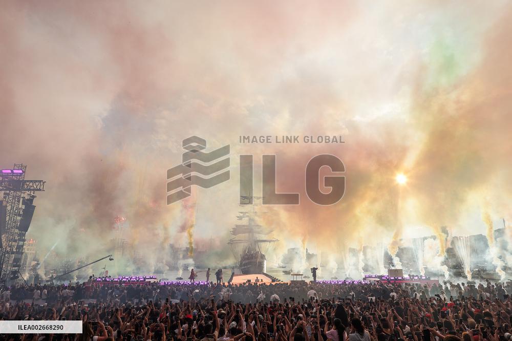 Arrival Of The Olympic Flame In Marseille