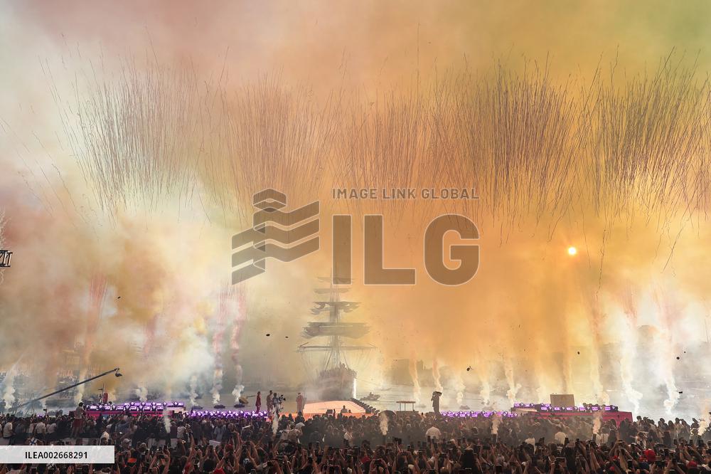 Arrival Of The Olympic Flame In Marseille