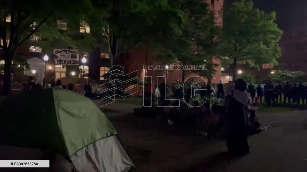 US: Pro-Palestine Protests At George Washington University And Outside President’s House 3