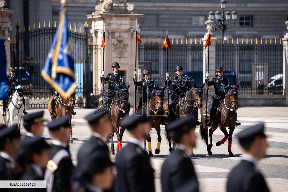 Royals At Preside Over The Bicentenary Of The National Police - Madrid