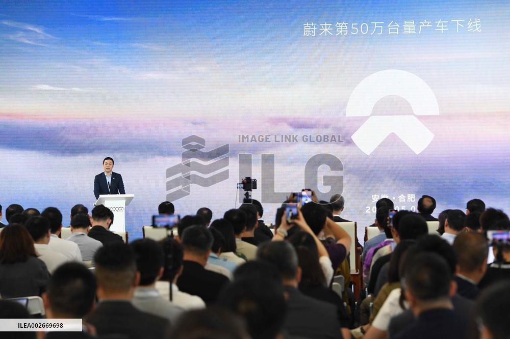 CHINA-ANHUI-HEFEI-NIO-500,000TH VEHICLE-ROLLING OFF (CN)