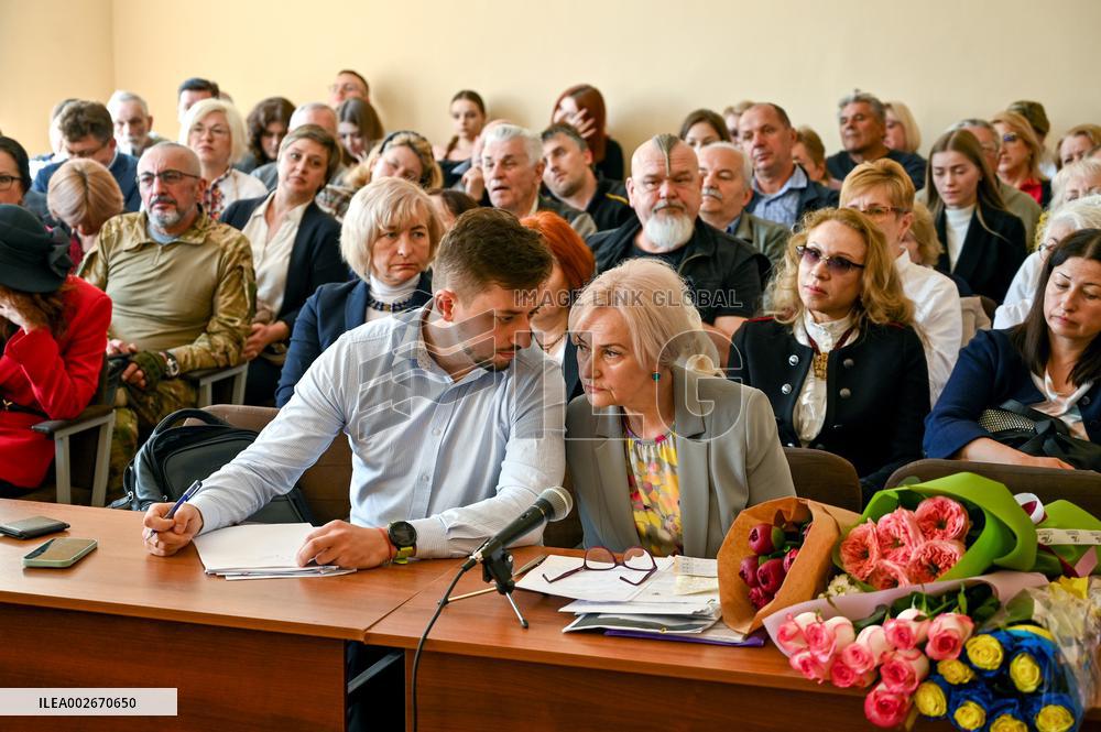 Appeal hearing in reinstatement case of Iryna Farion in Lviv