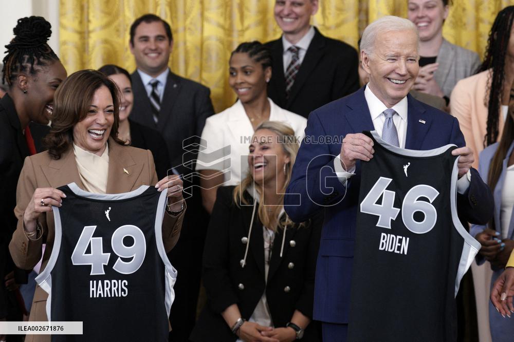 Joe Biden welcomes the Las Vegas Aces - Washington