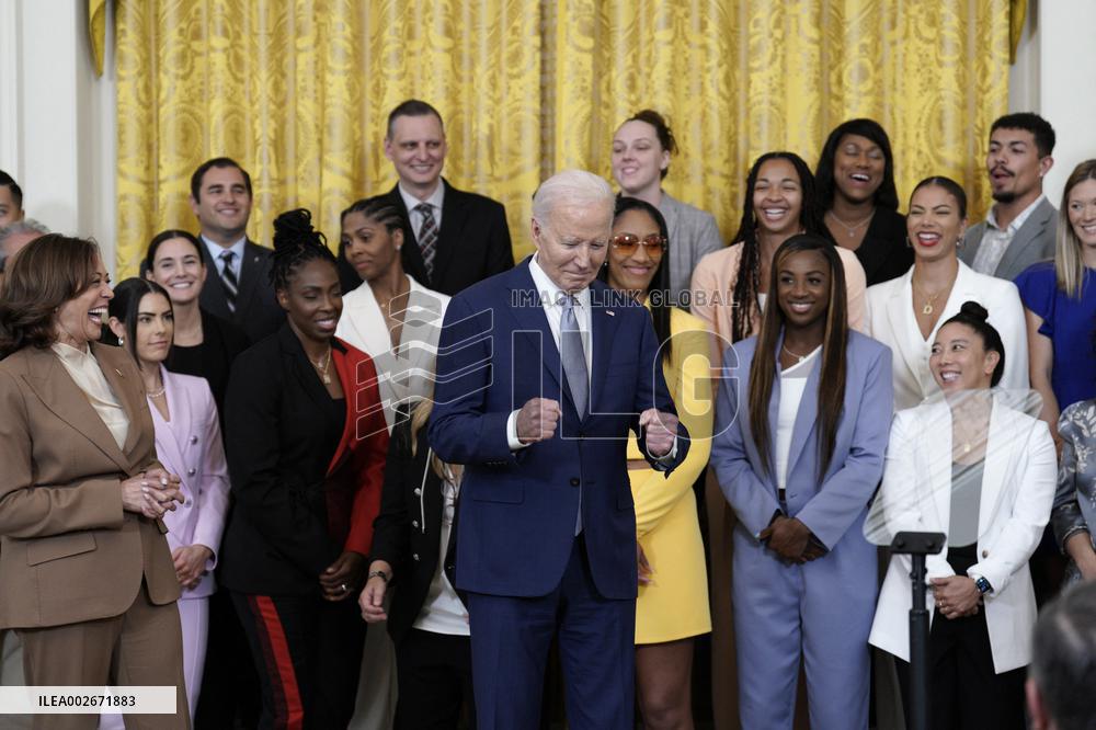 Joe Biden welcomes the Las Vegas Aces - Washington