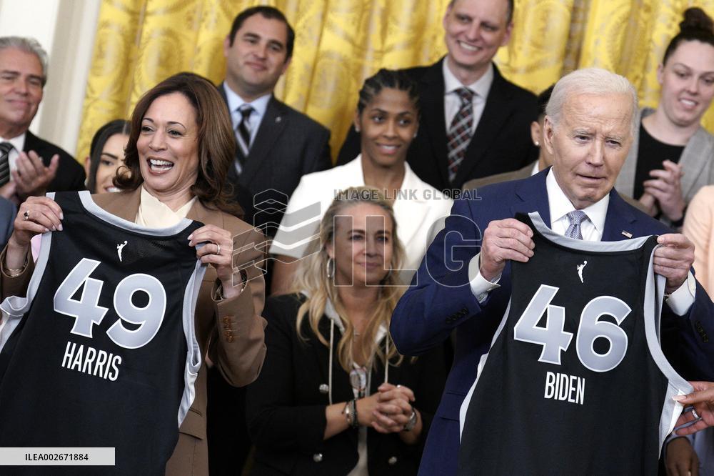 Joe Biden welcomes the Las Vegas Aces - Washington