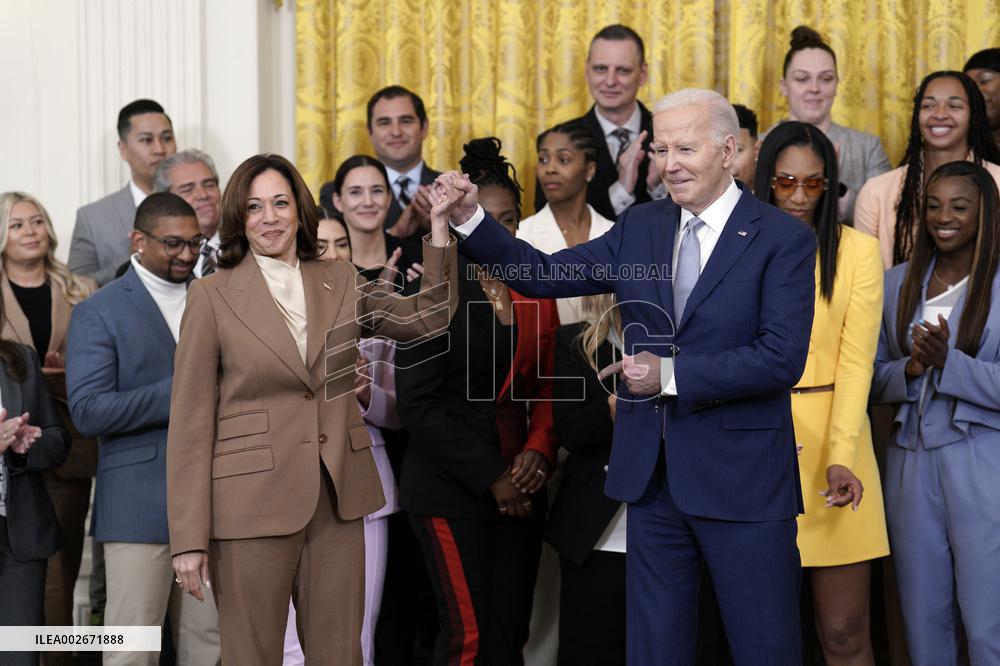 Joe Biden welcomes the Las Vegas Aces - Washington