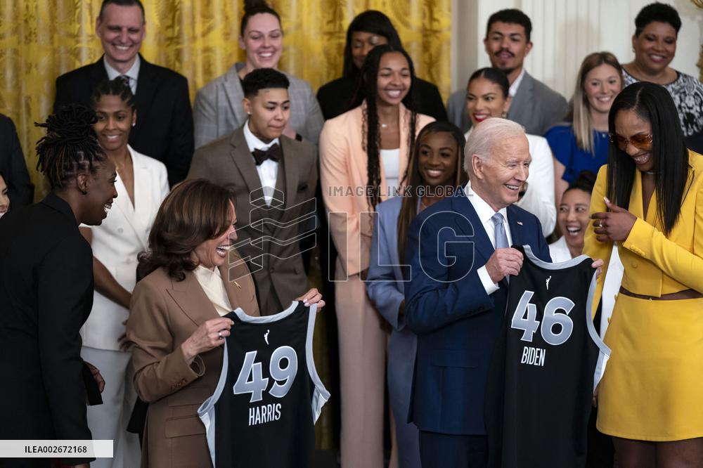 Los Vegas Aces Celebrate 2023 WNBA Championship at White House