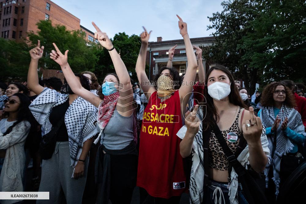 GWU Students Rally At Site Of Cleared Gaza Solidarity Encampment - DC