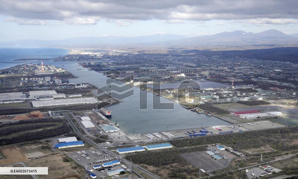 Tomakomai port in northern Japan