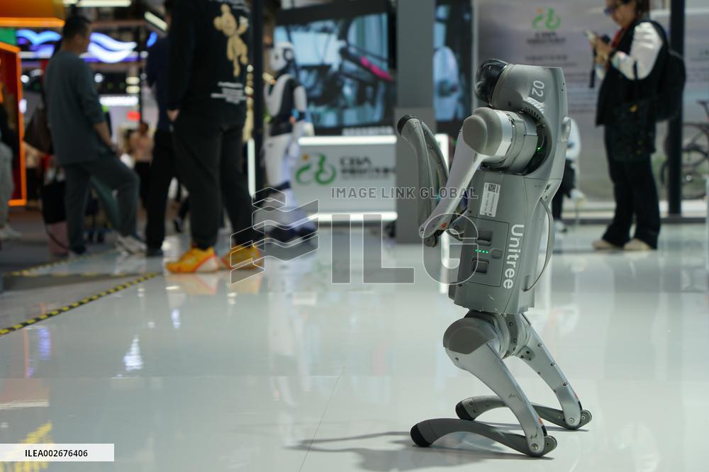 Unitree Four-legged Robot Dog at Brand China Expo in Shanghai
