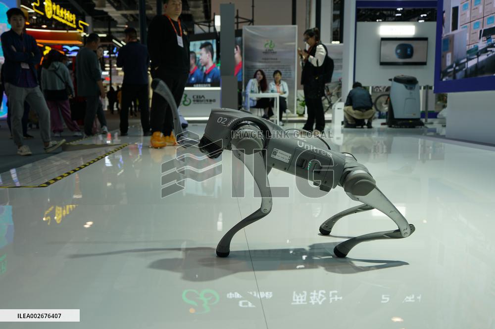 Unitree Four-legged Robot Dog at Brand China Expo in Shanghai