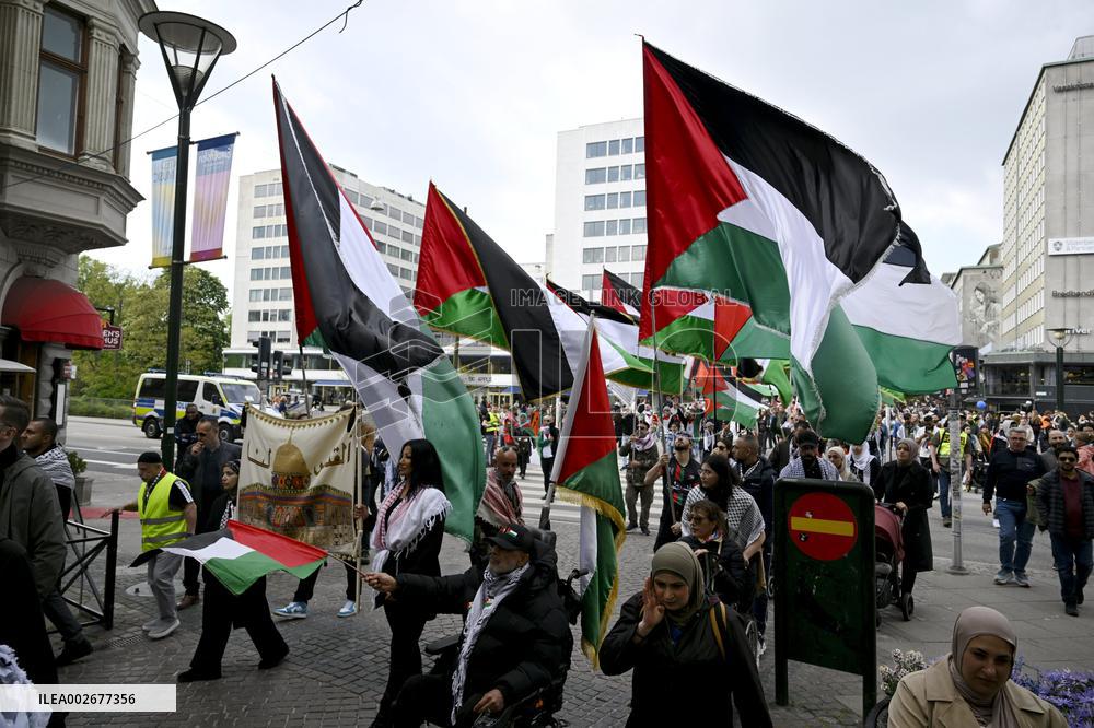 Eurovision Song Contest in Malmö - demonstration - Grand Final
