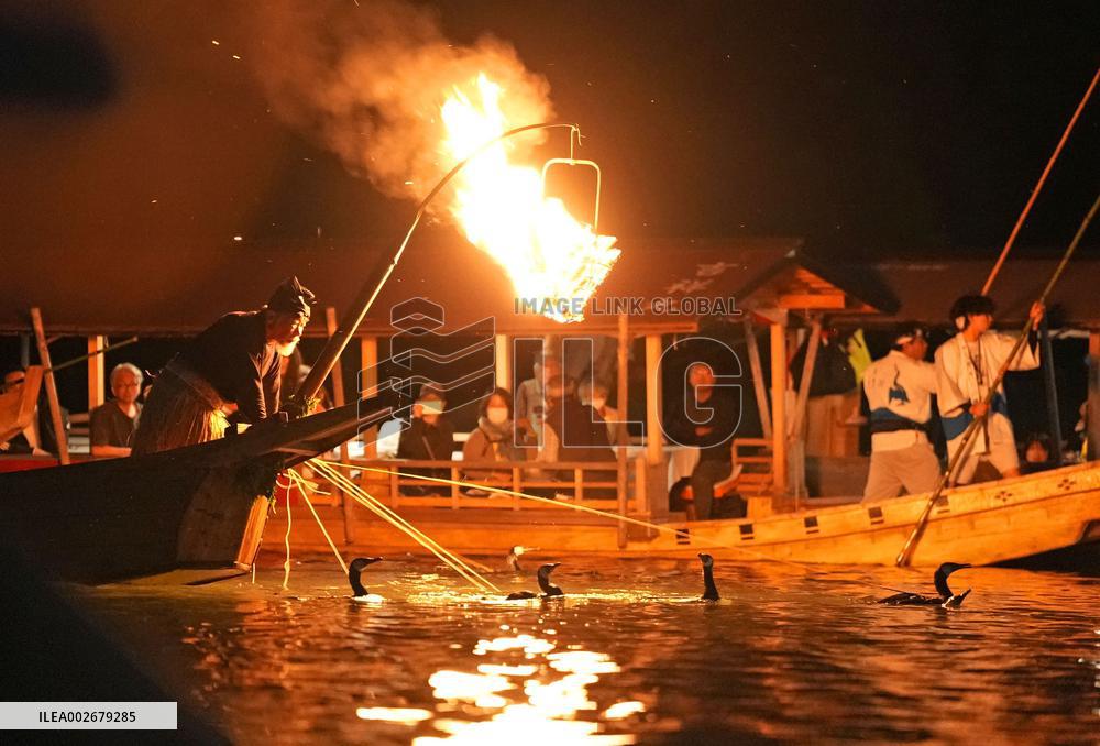 Opening of cormorant fishing season in central Japan