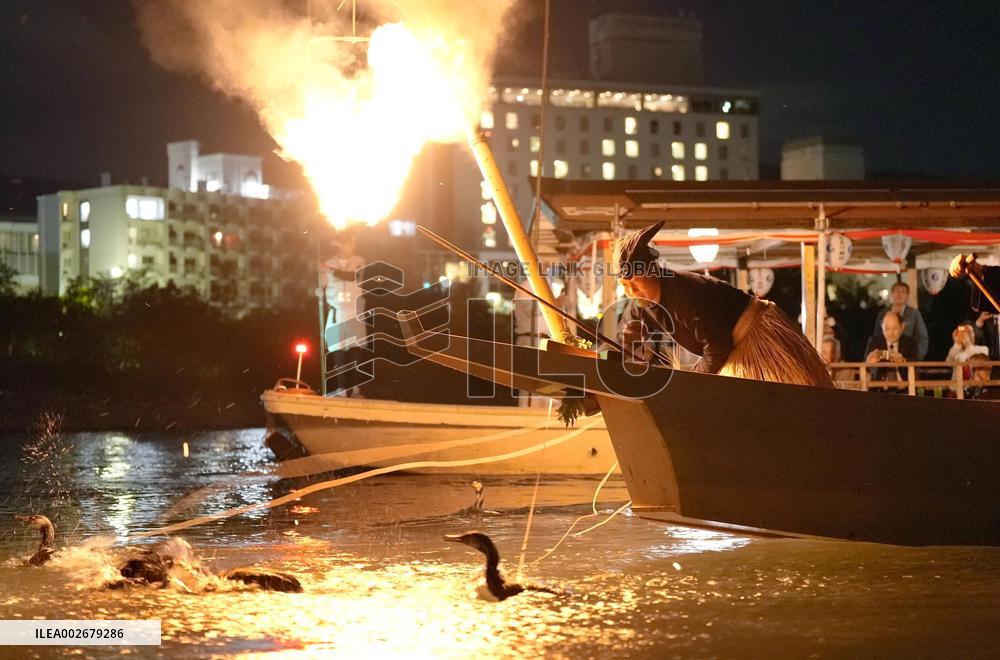 Opening of cormorant fishing season in central Japan