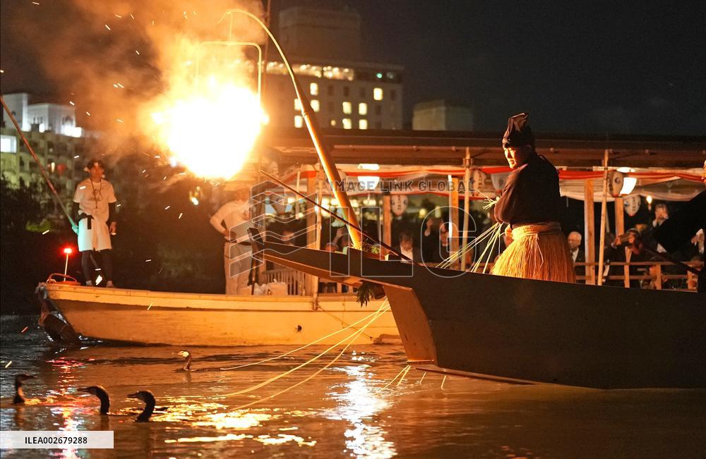 Opening of cormorant fishing season in central Japan