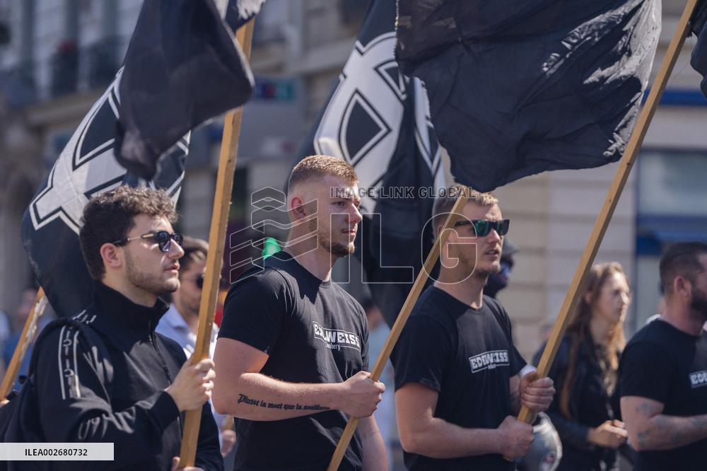 French Extreme Right Demonstration In Paris