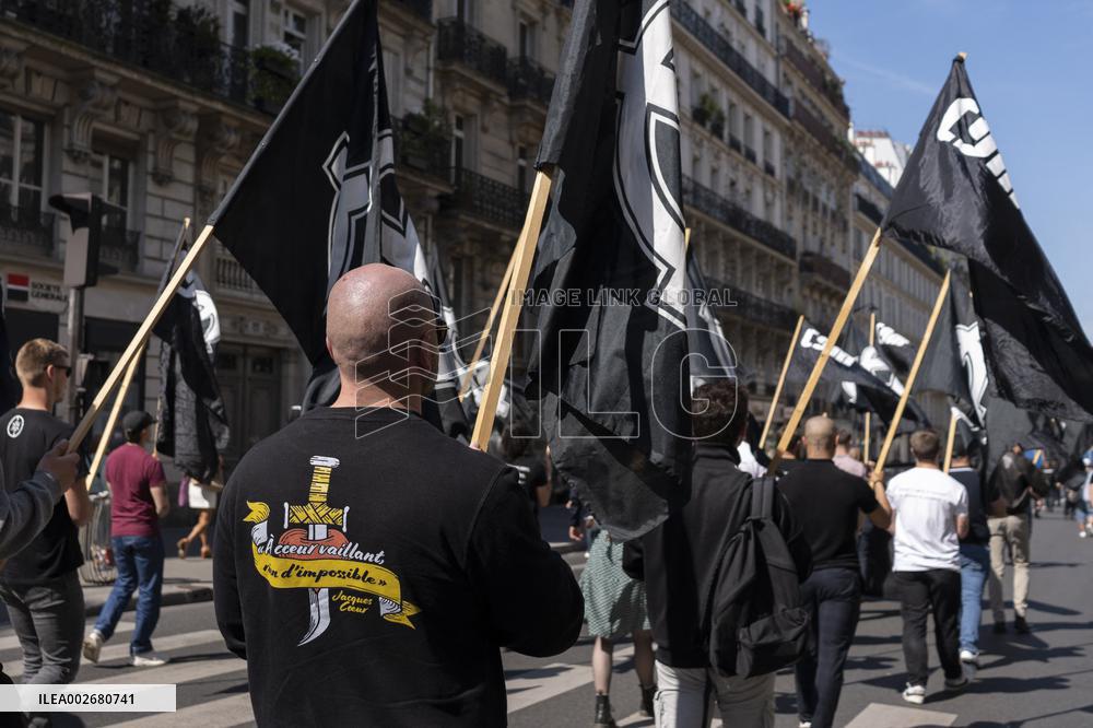 French Extreme Right Demonstration In Paris