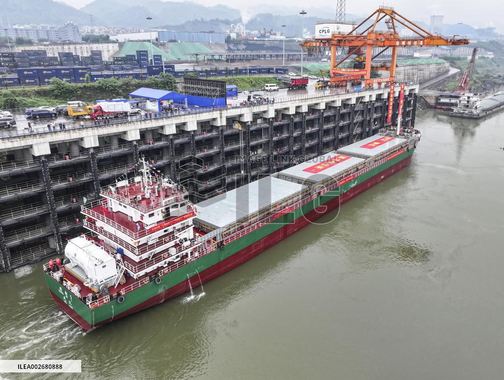 CHINA-CHONGQING-10,000-TONNE-CLASS SEA-GOING VESSEL-ARRIVAL (CN)