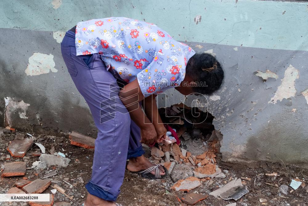 Colombia's Police and Army at Aftermath of Grenade Attack in Jamundi, Colombia