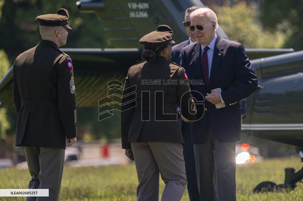 US President Joe Biden returns to Washington from Rehoboth Beach, Delaware