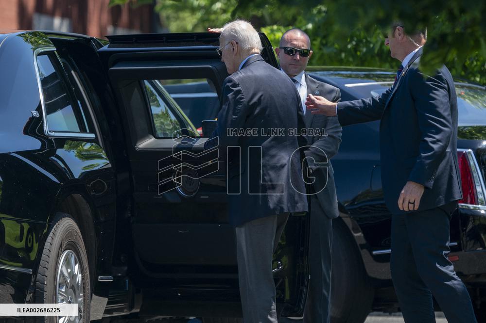 US President Joe Biden returns to Washington from Rehoboth Beach, Delaware