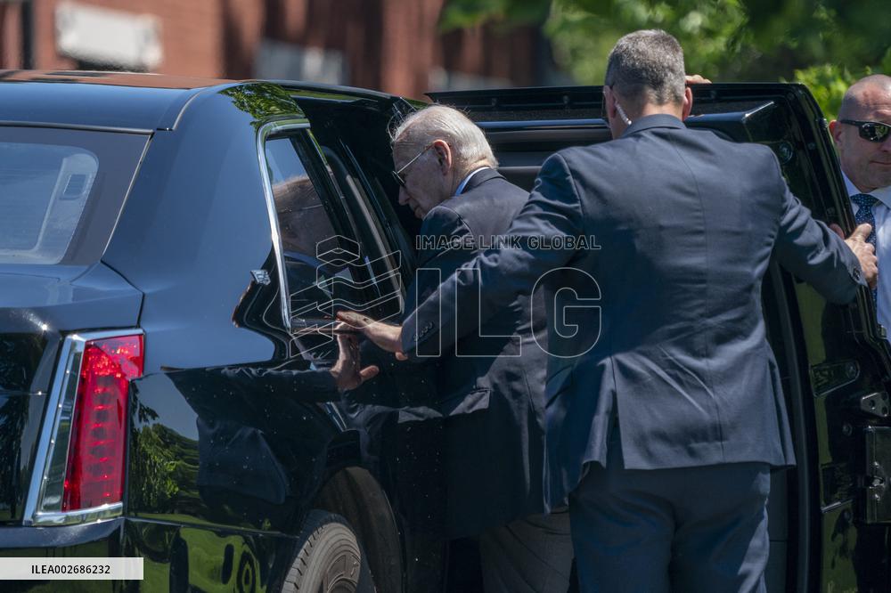 US President Joe Biden returns to Washington from Rehoboth Beach, Delaware