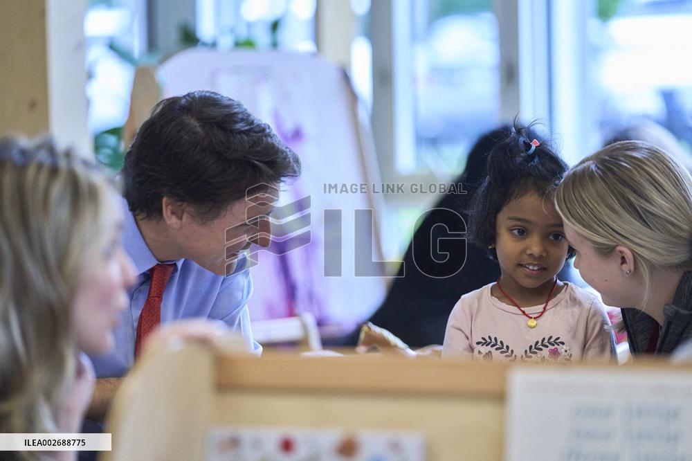 Trudeau Visits YMCA Childcare Centre - Ontario