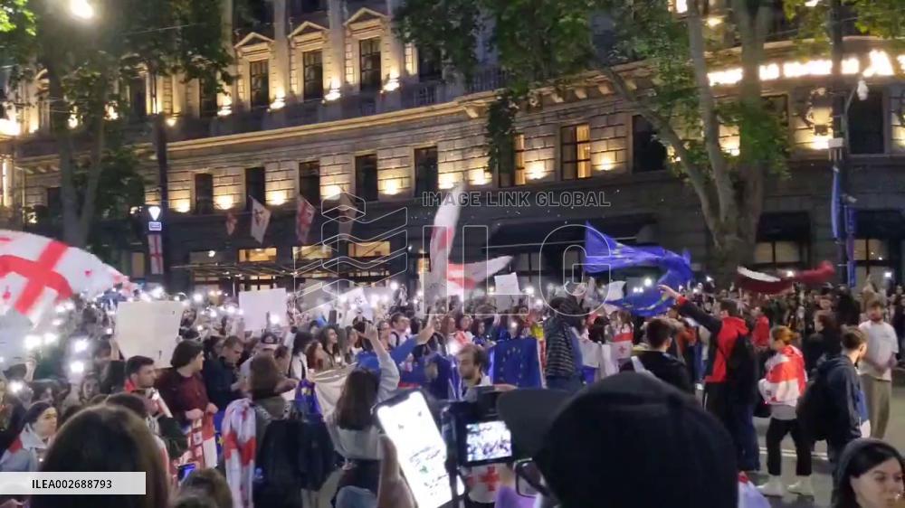 Georgia: Thousands Of Students Join Massive Protest In Tbilisi Ahead Of Foreign Agent Bill Final Vote