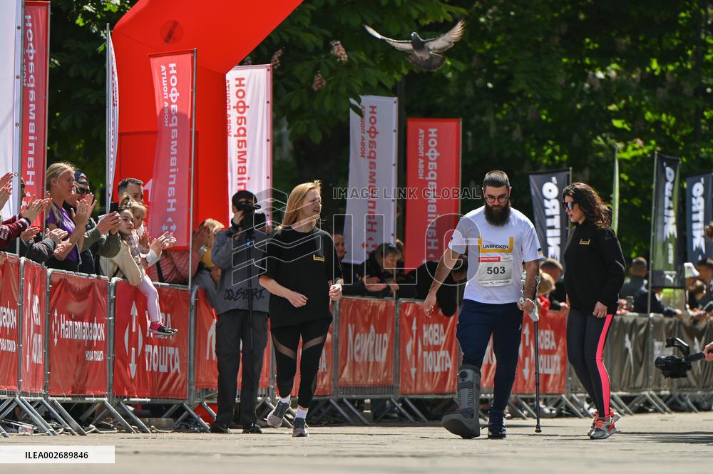 Charity half marathon in Lviv