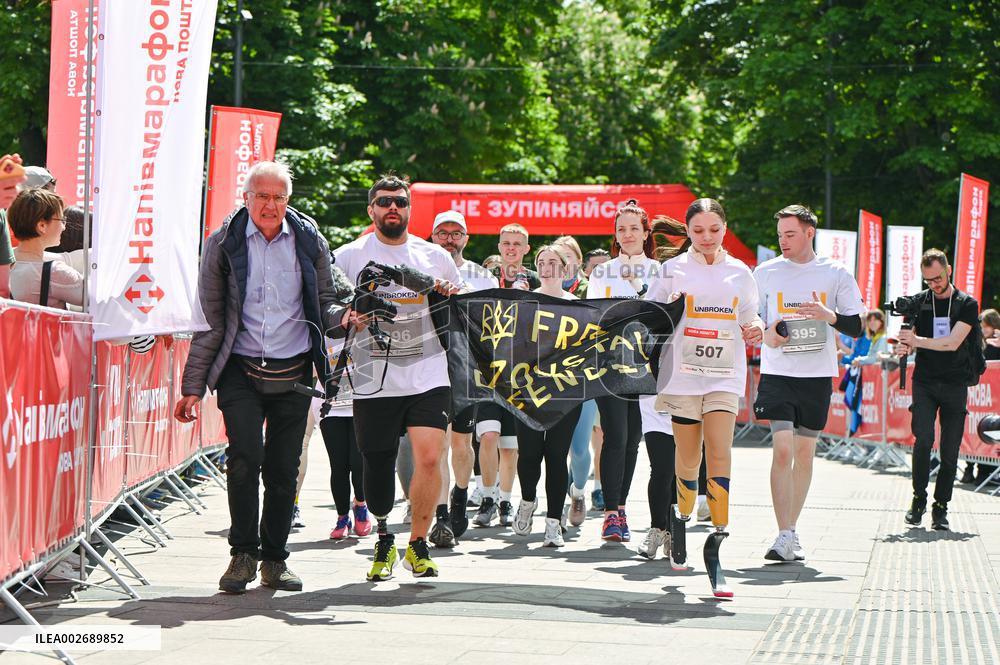 Charity half marathon in Lviv
