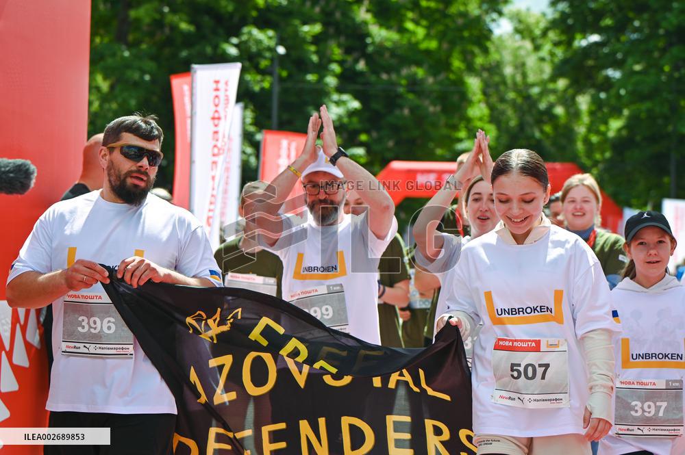 Charity half marathon in Lviv