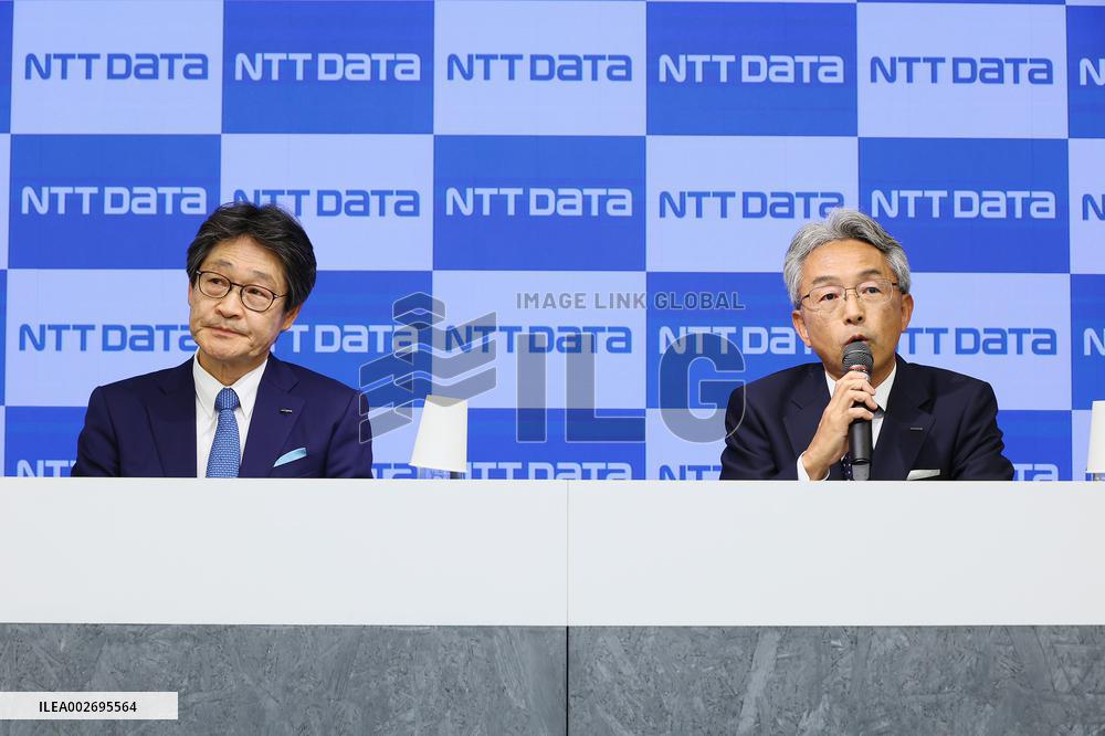NTT DATA Group president change press conference