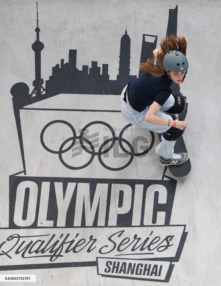 (SP)CHINA-SHANGHAI-OLYMPIC QUALIFIER SERIES SHANGHAI-SKATEBOARDING-WOMEN'S PARK-PRELIMS (CN)