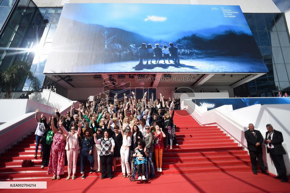 Cannes - Judith Godreche Against Violence Against Women