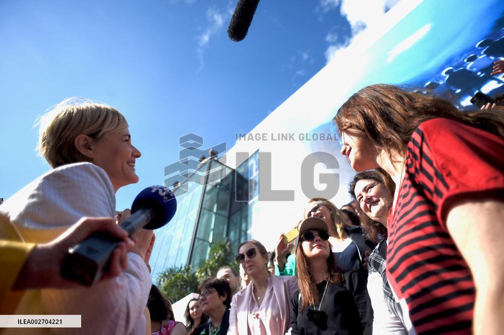 Cannes - Judith Godreche Against Violence Against Women