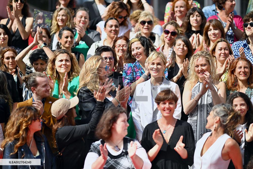 Cannes - Judith Godreche Against Violence Against Women