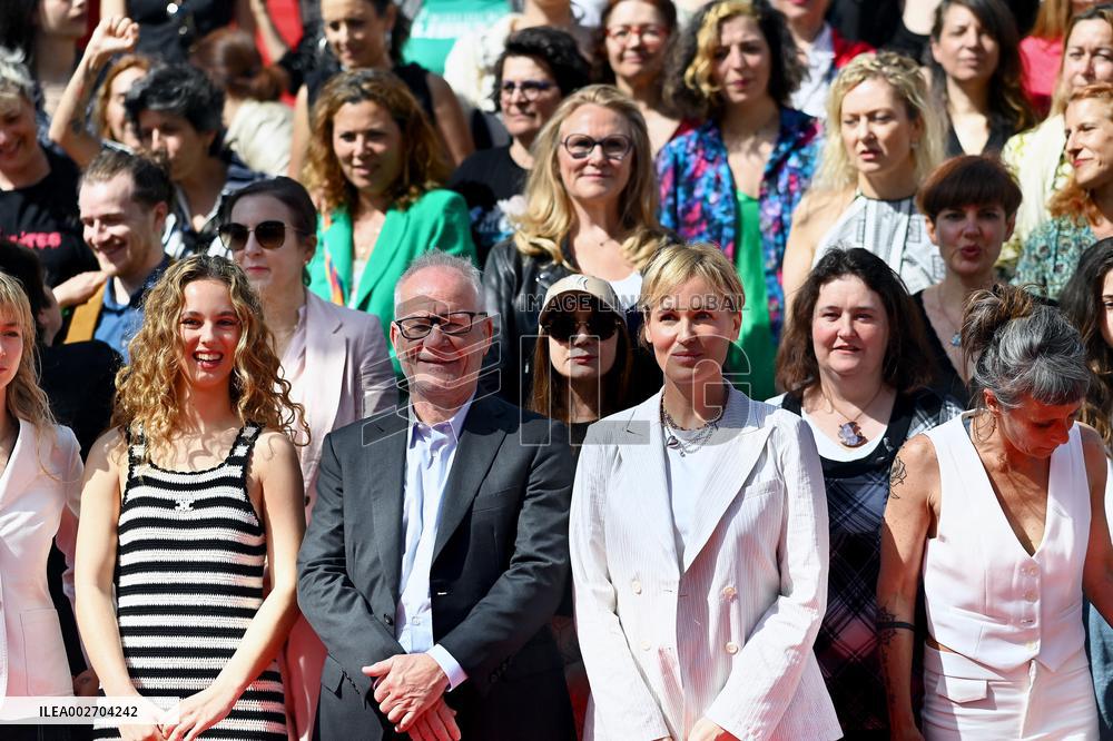 Cannes - Judith Godreche Against Violence Against Women