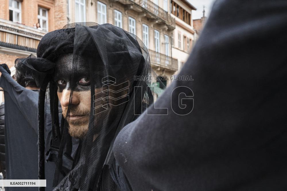 Demonstration During The Passage Of The Olympic Flame - Toulouse