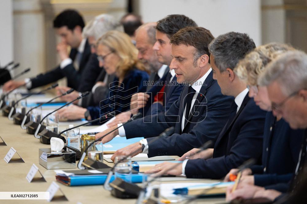Emmanuel Macron meets with Mayotte Elected Officials - Paris