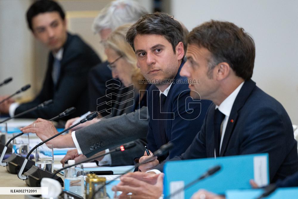 Emmanuel Macron meets with Mayotte Elected Officials - Paris