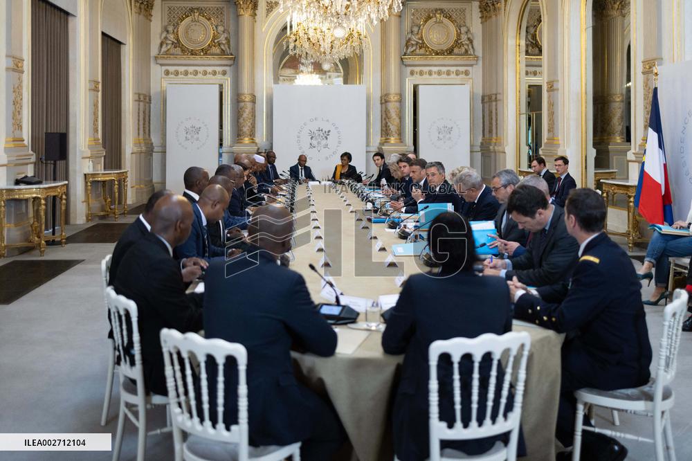 Emmanuel Macron meets with Mayotte Elected Officials - Paris
