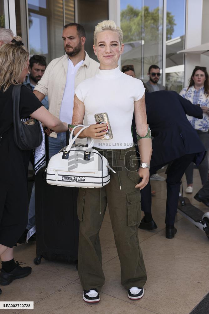 Cannes - Bebe Vio Exits The Martinez